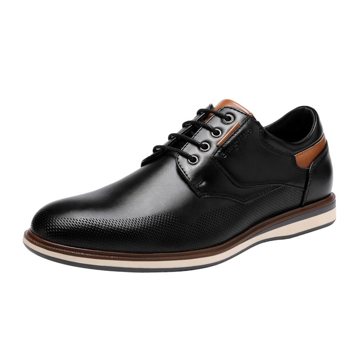 Oxfords leather mens breathable casual dress shoes