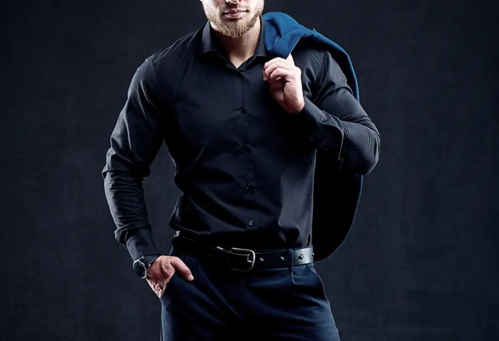 Black dress shirt mens amazon