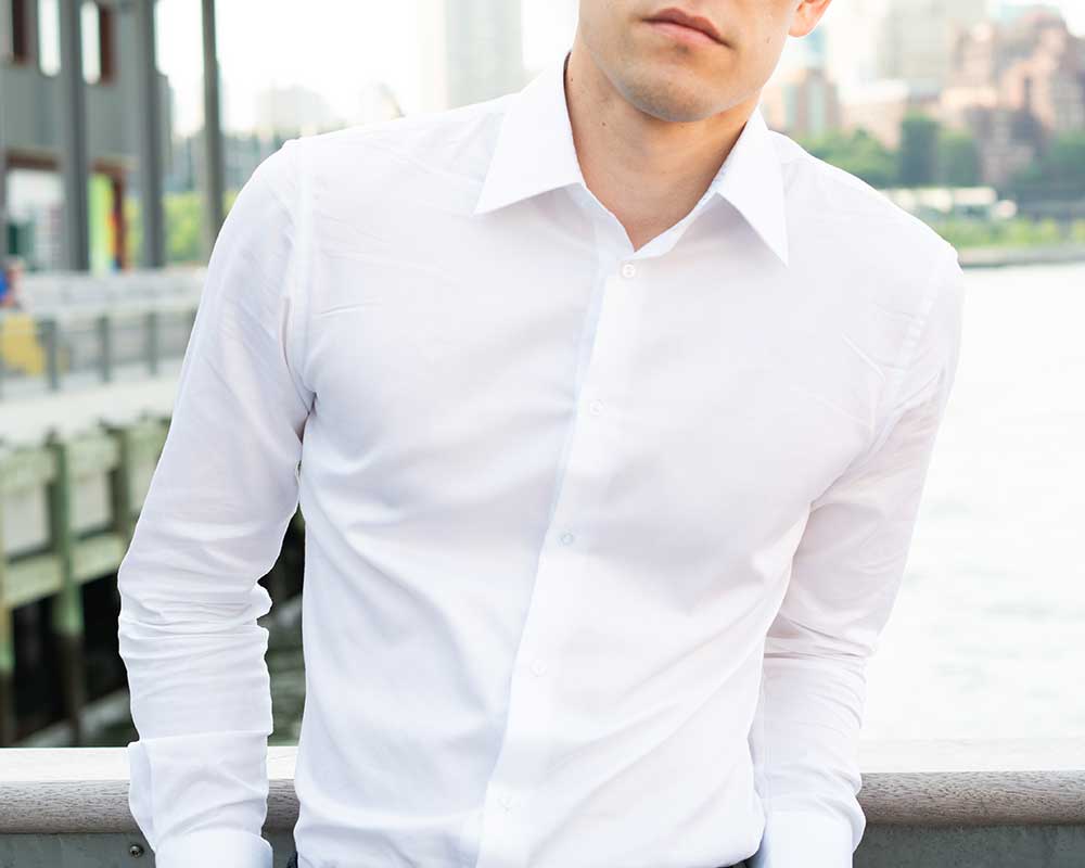 White dress shirt men