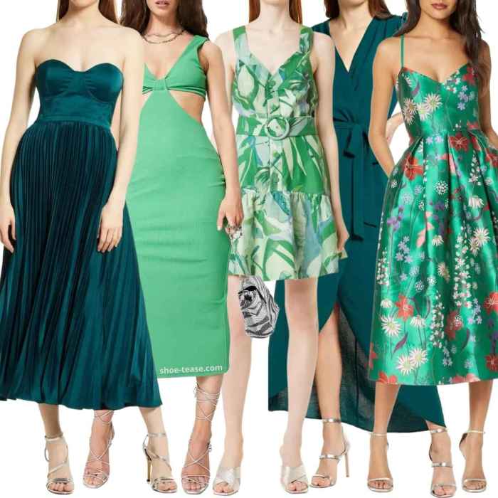 Best color shoes to wear with green dress